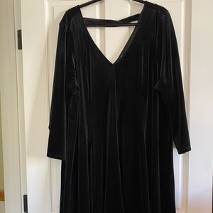 Black velvet dress